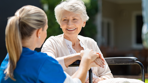 Older woman receiving chronic care management at Village Medical